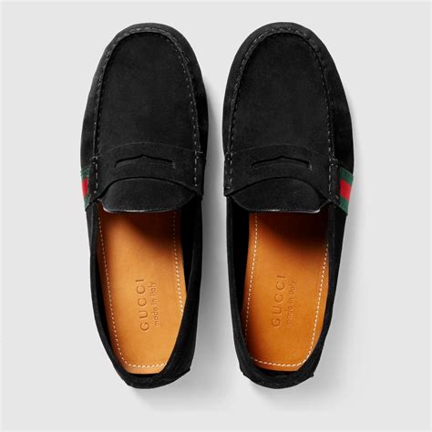 red gucci suede drivers|Gucci driver shoes for men.